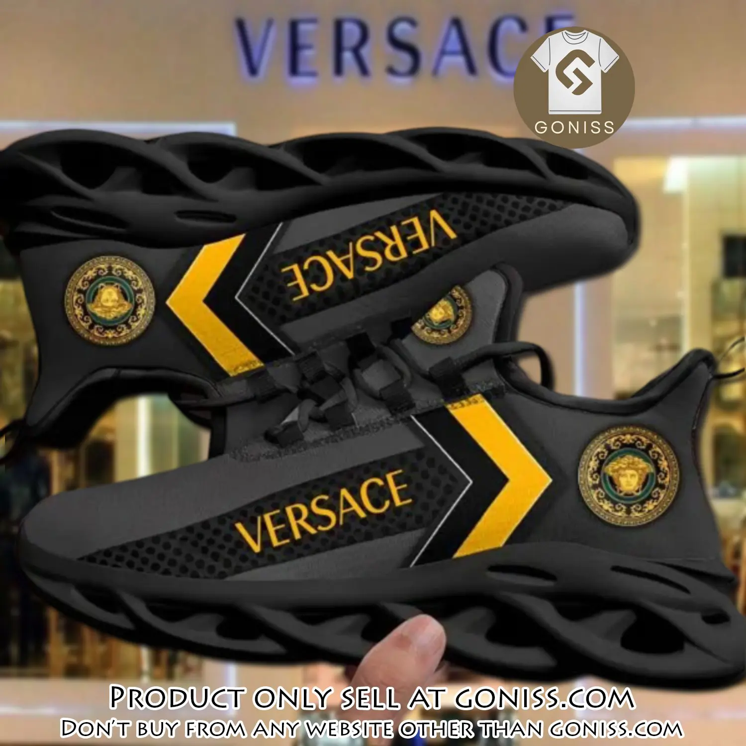 Versace black premium max soul shoes luxury brand gifts for men women gn0124793